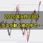 上位足の方向が明確な中で、激しい上下の動きに悩む(2020年6月23日)