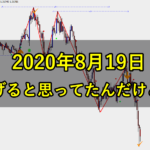 上げると思っていたんだけど・・・(2020年8月19日)