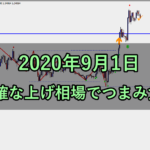 明確な上げ相場のなかでつまみ食い(9月1日)