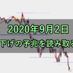 下げの予兆を読み取る(9月2日)