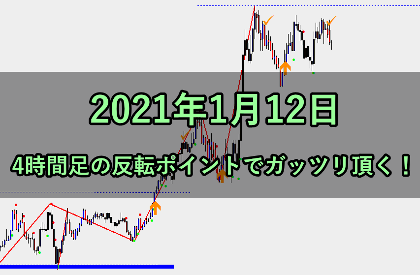 4時間足の反転ポイントでガッツリ頂く!(2021年1月12日)